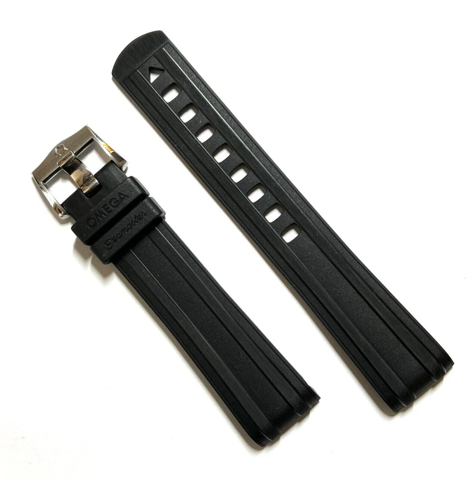 OMEGA 032CVZ010126 Two-Piece Strap Wristwatch Band - Black