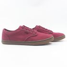 Vans Atwood Low Top Red Gum Sole Lace-Up  Women's Size 9 Skate Shoes  721356