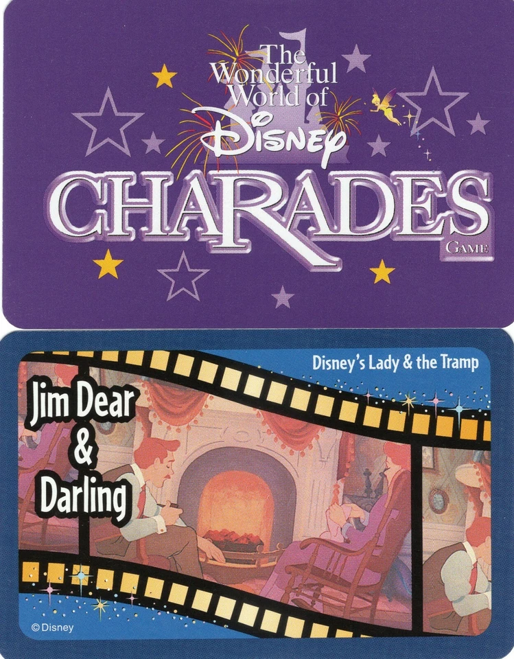 100 Disney Trivia Cards ~ Disney Charades ~ 1999 - Image 1 of 1
