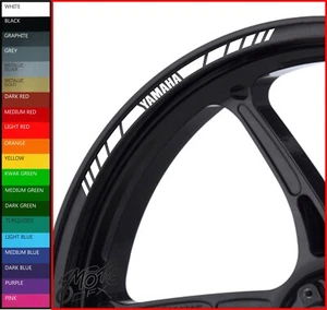 Wheel Rim Stickers Decals - 20 Colors - fazer fz1 fz6 fz8 fzr tdm xjr vmax r1 r6 - Afbeelding 1 van 29