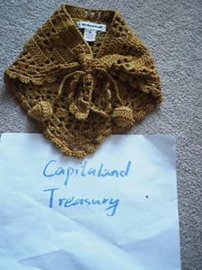 NWOT Misha & Puff kid's gold merino wool kerchief scarf one size - Picture 1 of 1