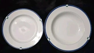 MIKASA CHINA CAYMAN PATTERN BREAD & BUTTER PLATE & Soup Salad Bowl - Picture 1 of 6