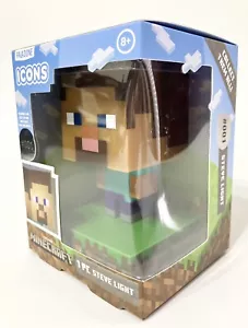 NUEVO Minecraft ICONS Steve Night Light Lámpara 3D Personaje Figura Paladone #001 - Imagen 1 de 9