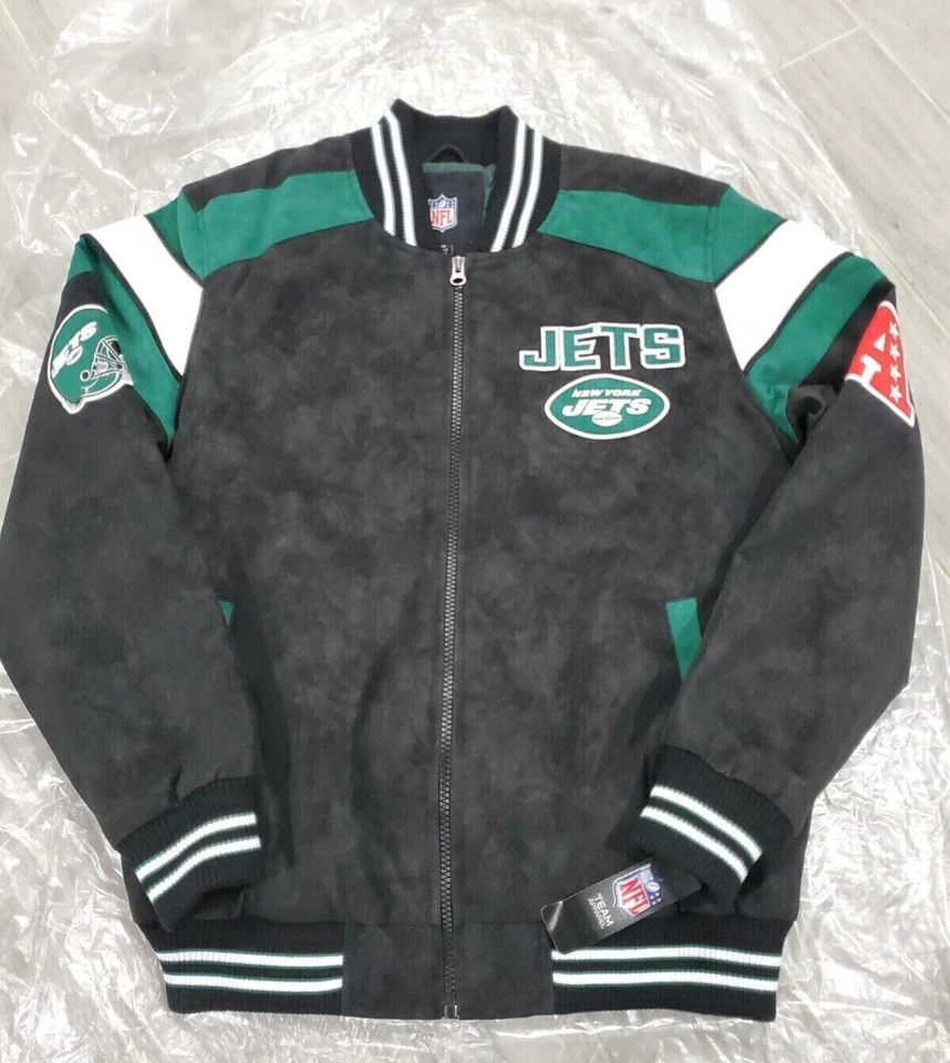 NFL New York Jets Varsity Jacket Black 2X-Large XXL Mens G-III Sports