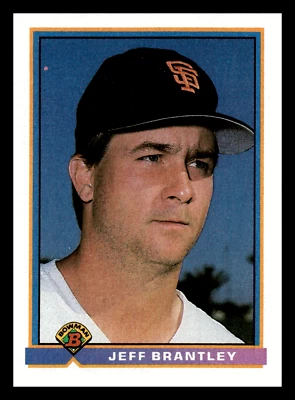 1991 Bowman Jeff Brantley  San Francisco Giants #620 NM-MINT - Image 1 of 2
