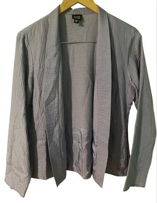 Eileen Fisher Silk Open Jacket Women Size Medium Purple Dressy Career - Image 1 of 4