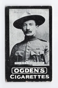 Tarjeta de colección de tabaco 1901 Ogdens General Interest Gen RSS Baden-Powell #104 - Imagen 1 de 2