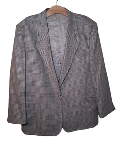 Vintage Orvis Herren Sakko Blazer Gr. 48 L braun Glen Plaid Tweed Mantel  - Bild 1 von 12
