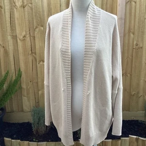 Perri Cutten Cardigan Cream Size XL Knit - Picture 1 of 15