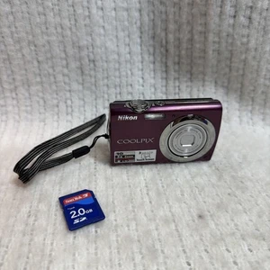 Cámara digital Nikon Coolpix S230 púrpura ciruela pantalla táctil de 10,0 MP COMO NUEVA - Imagen 1 de 10