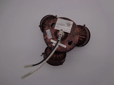 Monte Carlo Textured Antique White 3 light Fan light kit H3FB - Image 1 of 4