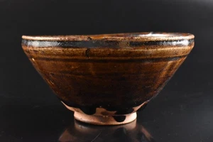 S2062: Chinese Brown glaze TEA BOWL Chawan Tea Ceremony Green tea tool - Picture 1 of 7