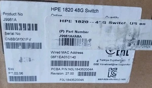 Neu HPE OfficeConnect 1820 48G 41GB SFP-Switch J9981A kostenloser Versand - Bild 1 von 5