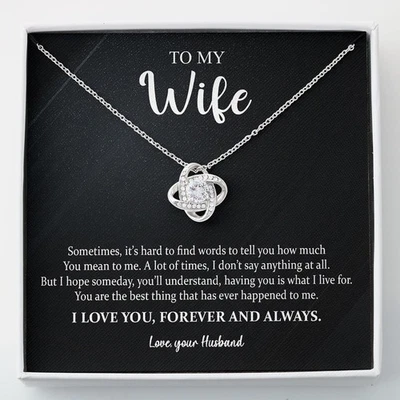 To My Wife Necklace, Gift For Wife, Necklace For Wife, Anniversary Gift For Wife - Image 1 of 4