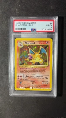 1999 Pokémon Game TCG Charizard Base Set 4/102 PSA 4 VG-EX - Image 1 of 4