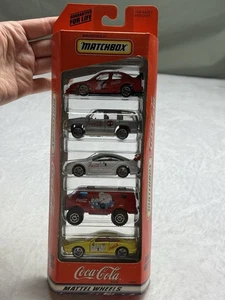 New 90s Vtg Matchbox Coca-Cola 5 Pack Set Mattel Polar Bear Car Van Red Coke - Picture 1 of 4
