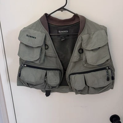 Simms Bozeman Montana Fly Fishing Vest Vintage Made in USA Fish Size Large - Image 1 of 4