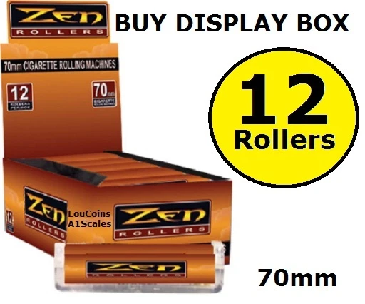 Wholesale Lot of 12 ZEN 70mm Cigarette Rolling Machines Counter Top Display Box - Image 1 of 1
