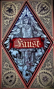 Rare 19th C German Prose & Illustrations Book FAUST Goethe Publisher STOEFER - Picture 1 of 12