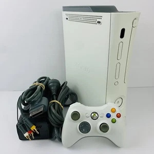 Xbox 360 Console White 60GB + Controller + Power Supply/AV Tested & Working - Picture 1 of 18