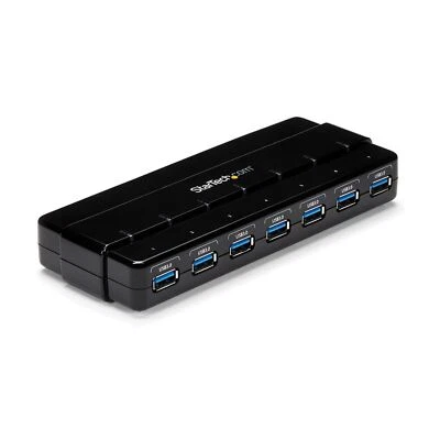 StarTech ST7300USB3B 7 Port USB Hub 1 USB-B to 7 USB-A Black Compact Case - Image 1 of 4