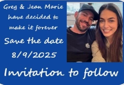 Save The Date Custom Magnet You Design Weddings Anniversary 2 Sizes, Qty of 25 - Image 1 of 2