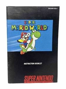 Super Mario World SNES Super Nintendo Manual Instruction ONLY - Very GOOD - Picture 1 of 7