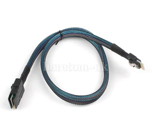 NEW SAS 4.0 SFF-8654 4i 38pin to Mini SAS SFF-8087 Target Hard Disk Raid Cable - Picture 1 of 8