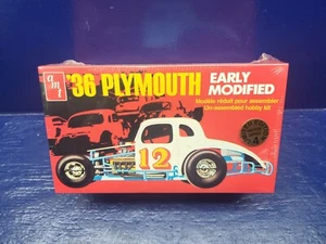 1:25 AMT '36 Plymouth EARLY MODIFIED COUPE Race Car PLASTIC MODEL KIT SEALED - Picture 1 of 2