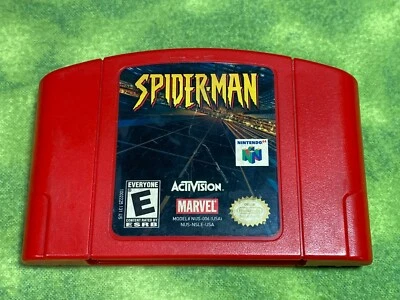 Spider-Man Nintendo 64 Authentic Tested N64 Game Red Cartridge Marvel Spiderman! - Image 1 of 4