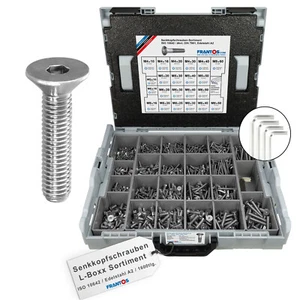 Frantos Sortimentskoffer Senkkopfschrauben ISO 10642 Edelstahl A2 Senkschrauben - Bild 1 von 8