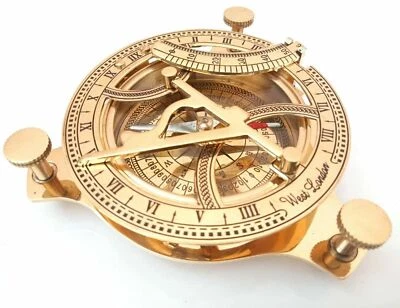 Nautical West London Marine Brass Sundial Compass Collectible Gift for decor - Image 1 of 3