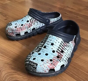 Crocs Unisex Duet Max Mesh Print Clog Mule, Navy, 8 Women/6 Men M - Picture 1 of 9