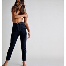 Free People We The Free Black Out Stove Pipe High Rise Jean Size 30 