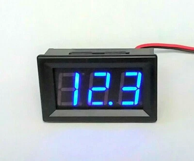 Voltímetro digital BBT azul LED 12 voltios 2 cables   Foto 1 de 4