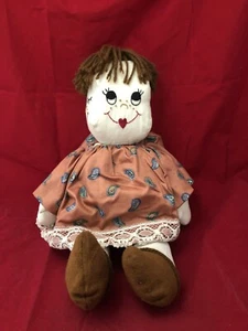 Vintage Unique Four Faces Mood Emotions Fabric Doll With Swivel Head, 18in - Picture 1 of 11