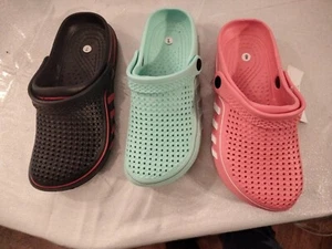 NEw ladies Garden Clogs Back Strap Slip On Water NURSE Shoes Light Weight - Picture 1 of 4