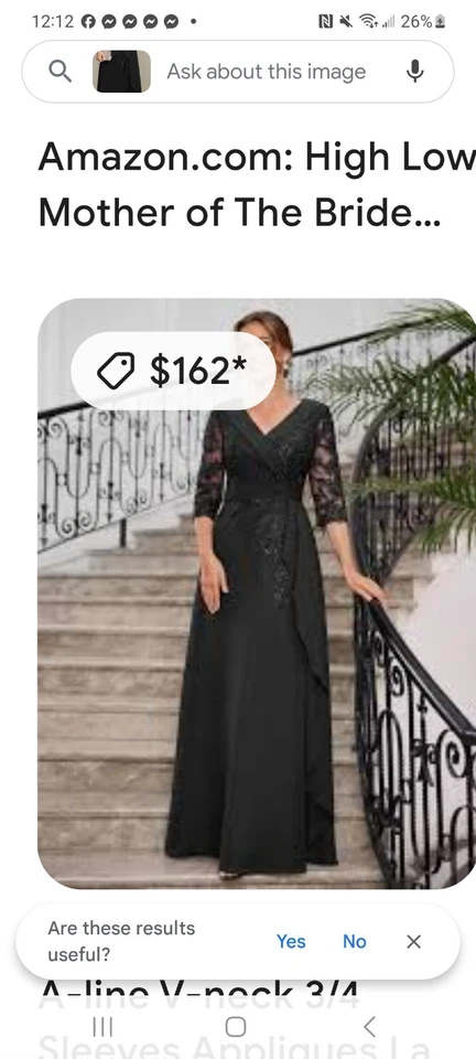 黑色蕾丝 Mother of The Bride 连衣裙 18W 码全新 — 第 1/4 张图片