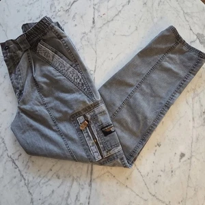 Vintage Expedition Flight Pants 26x29 Gray Cargo YKK Zip Pockets Made in Macau  - Picture 1 of 15