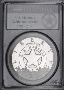2015-P $1 United States Marshal's Service 225 Anniversary PCGS PR69DCAM 1st STK - Picture 1 of 2