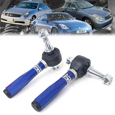 Extremo Super Tie Rod Megan 2X azul delantero para 03-07 G35 cupé sedán / 03-09 350Z Z33 Foto 1 de 2