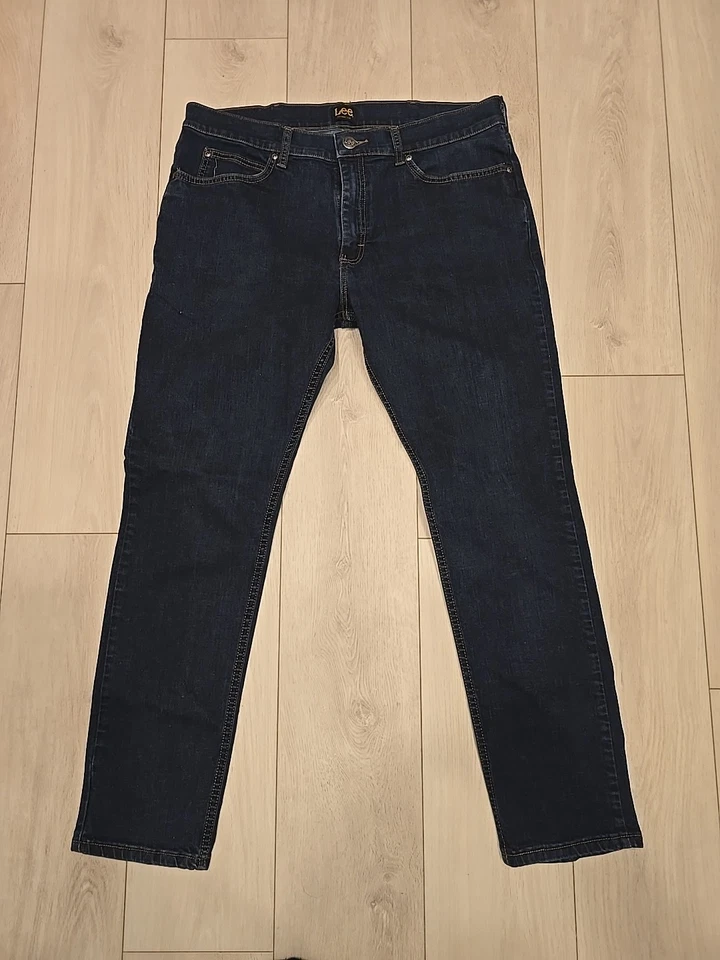 Lee Mens Dark Wash Skinny Jeans 36x 30 Blue Denim Pants - Image 1 of 4