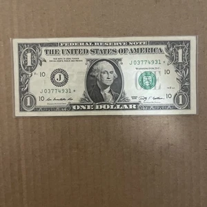 VERY RARE FROM 2009 A $1.00 STAR NOTE LOW RUN 640K GOOD J03774931 - Picture 1 of 3