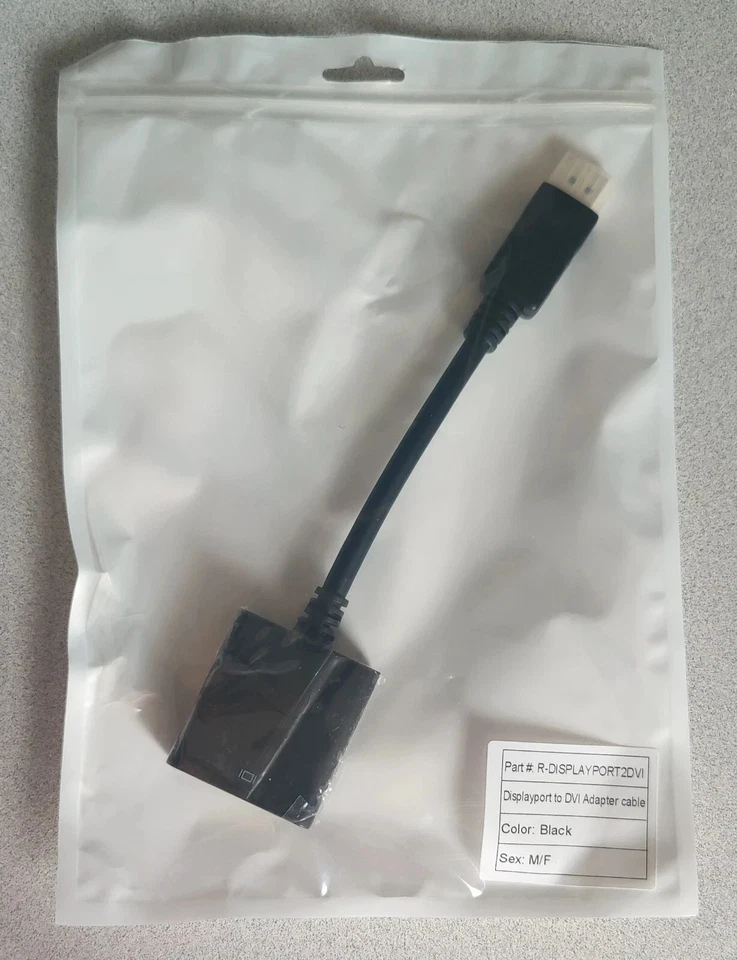 10x Brand New Premium Quality Display Port DP to DVI-I Dual Link Adapters/Cables - Image 1 of 1