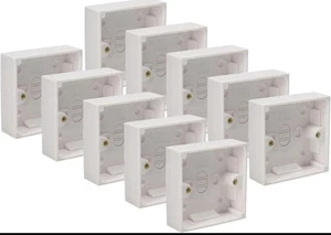 10 x AXIOM 25mm Aufputz Back Box Pattress Single 1 Gang Elektrobox - Bild 1 von 2