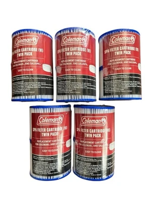10x Coleman Type VI SaluSpa Spa Filter Pump Replacement Cartridge - 5 Twin Packs - Image 1 of 4