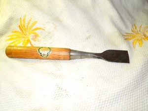 Vintage Miki-Inaoka Best Japan 1.25" Wood Handle Wood Chisel/Gouge 10.5" LONG - Picture 1 of 12
