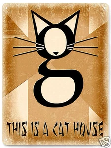  CAT house METAL street sign cats lover funny vintage style room decor wall 170 - Picture 1 of 2