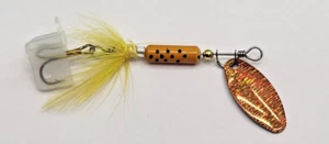 Angeln Inline Spinner Köder Bassforelle Lachs Süßwasser GELB ORANGE - Bild 1 von 5