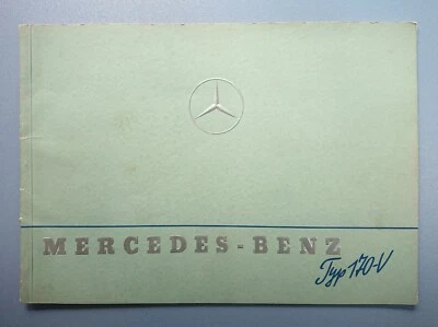 Mercedes Benz 170V Prospekt technische Daten 50er Jahre Automobilia Oldtimer - Bild 1 von 4
